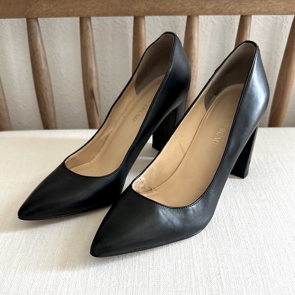 Ivanka Trump Black Leather Women's Pumps